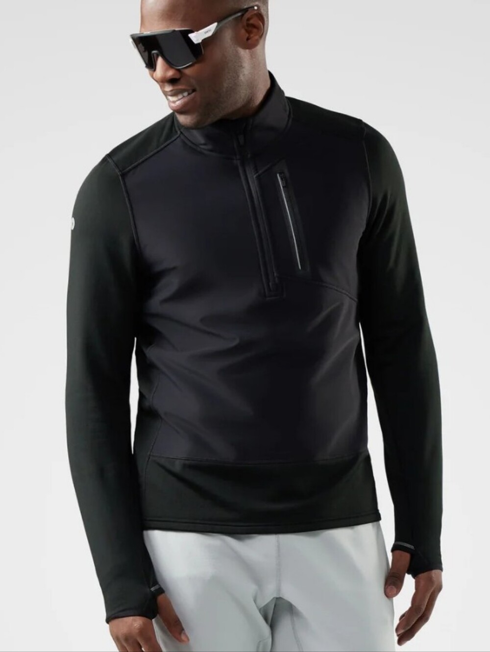 Smartwool Active Fleece Wind 1/2 Zip Jacket  Black Men's M Medium NWT